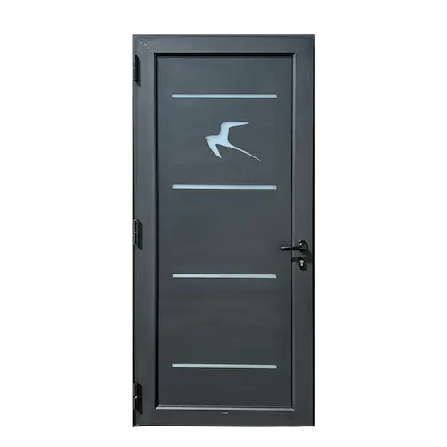 Porte aluminium en showroom